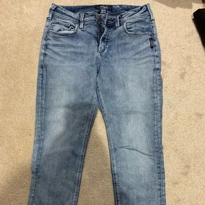 Size 28 silver brand skinny jeans